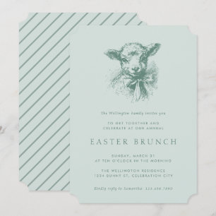 Ouderwetse lente lam elegante Pasen brunch Kaart