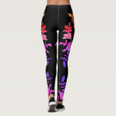 Ouderwetse levendige roos leggings (Achterkant)