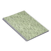 Ouderwetse lichtgroene bladeren met distressed cot notitieboek (Rechterzijde)