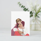 Ouderwetse Liefde en Romantiek, Pasgetrouwden in R Aankondigingskaart (Staand voorkant)