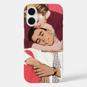 Ouderwetse liefde en romantiek, pasgetrouwden in r iPhone 16 hoesje