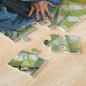 Ouderwetse liefde en romantiek pasgetrouwden kopen legpuzzel (Zijkant)