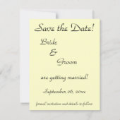 Ouderwetse liefde middelbare school-sweethearts Sa Save The Date (Achterkant)