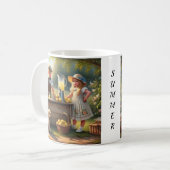 Ouderwetse limonade stand ouderwetse zomer koffiemok (Voorkant links)