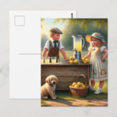 ouderwetse limonadekraam briefkaart (Voorkant / Achterkant)