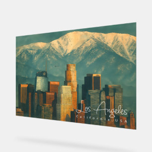 Ouderwetse Los Angeles Aquarel   Retro Californië Acryl Bord