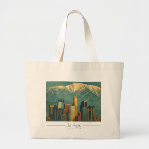 Ouderwetse Los Angeles Aquarel   Retro Californië Grote Tote Bag