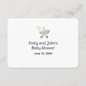 Ouderwetse luier Raffle Ticket Behuizing Kaart (Achterkant)