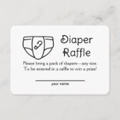 Ouderwetse luier Raffle Ticket Behuizing Kaart (Voorkant)