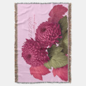 Ouderwetse Magenta Chrysanthemum Bloei Deken (Voorkant Verticaal)