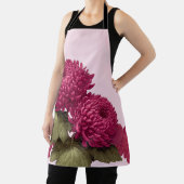 Ouderwetse Magenta Chrysanthemum Bloemig Schort (Insitu)