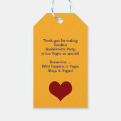 Ouderwetse meidenavakantie-feest in Las Vegas Cadeaulabel (Achterkant)