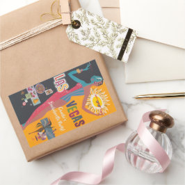 Ouderwetse meidenavakantie-feest in Las Vegas Rechthoekige Sticker