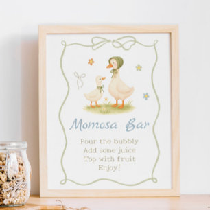 Ouderwetse Moeder Ganzen Baby Shower Momosa Bar Po Poster