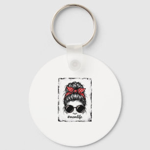 Ouderwetse Moeder Leven Rommelige Knot Sjaal Shirt Sleutelhanger