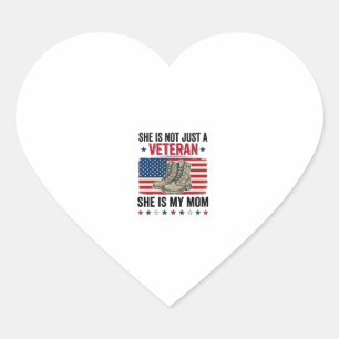 Ouderwetse Moeder Patriottisch Militair Laarzen T- Hart Sticker