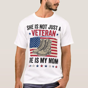 Ouderwetse Moeder Patriottische Militaire Laarzen  T-shirt