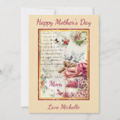 Ouderwetse Moederdag Collage Kaart (Voorkant)