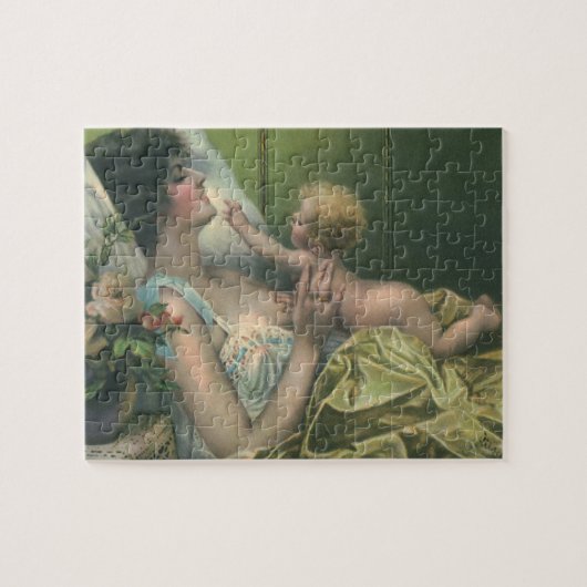 Ouderwetse Moederdag in Victoriaanse stijl, moeder Legpuzzel (Horizontaal)