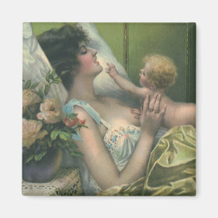 Ouderwetse Moederdag, Victoriaanse moeder met baby Magneet