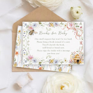 Ouderwetse "Mommy to Bee" Baby Shower Boek Verzoek Informatiekaartje