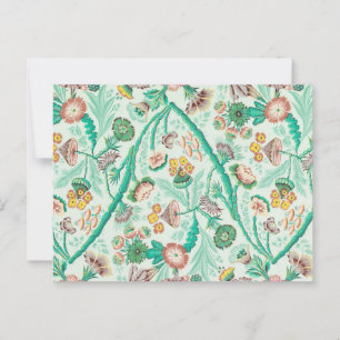 Ouderwetse mooie bloem blad rank bloemmotief briefkaart