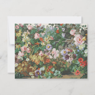 Ouderwetse mooie kleurrijke bloemen bloemschilderi briefkaart