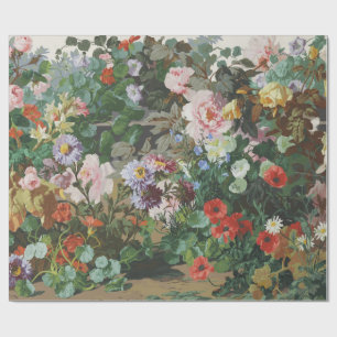 Ouderwetse mooie kleurrijke bloemen bloemschilderi cadeaupapier