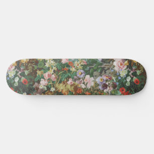Ouderwetse mooie kleurrijke bloemen bloemschilderi persoonlijk skateboard