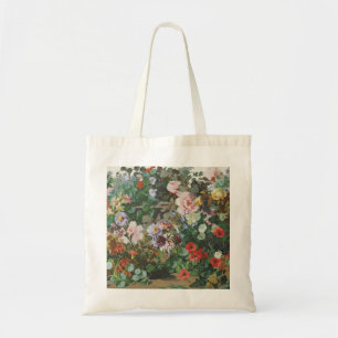 Ouderwetse mooie kleurrijke bloemen bloemschilderi tote bag