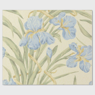 Ouderwetse mooie paarse blauwe iris bloem patroon cadeaupapier