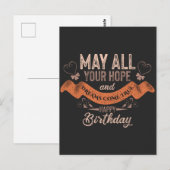 Ouderwetse motivatie Zalig verjaardagsfeest Briefkaart (Voorkant / Achterkant)