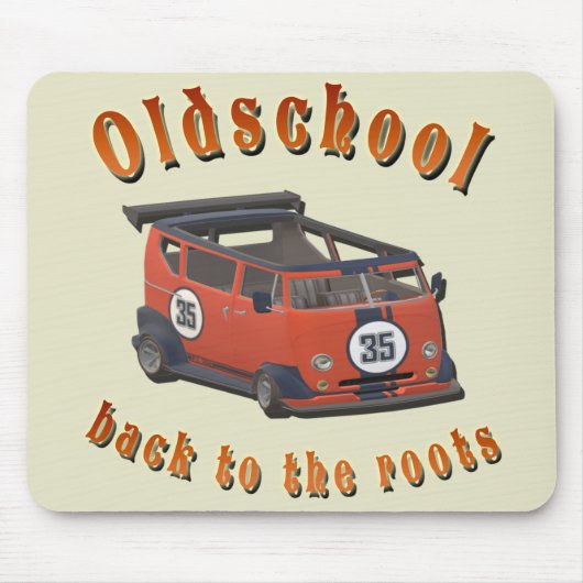 Ouderwetse Muismat Auto Retro Vintage Design (Voorkant)