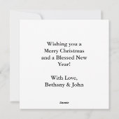 Ouderwetse nostalgische kerstmorgen feestdagenkaart (Achterkant)