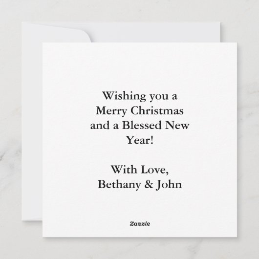 Ouderwetse nostalgische kerstmorgen feestdagenkaart (Achterkant)