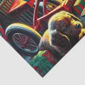 Ouderwetse nostalgische kerstmorgen tissuepapier (Detail)