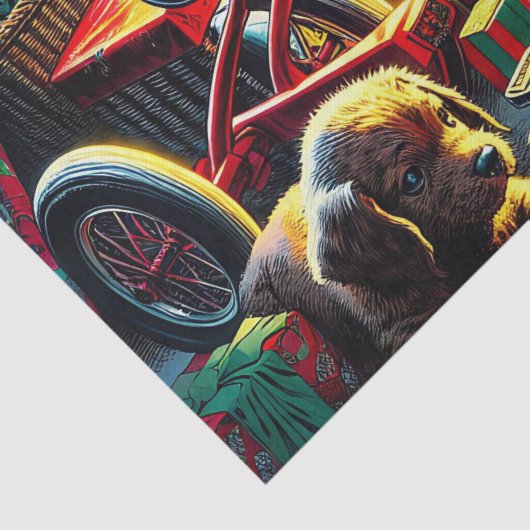 Ouderwetse nostalgische kerstmorgen tissuepapier (Detail)