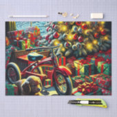 Ouderwetse nostalgische kerstmorgen tissuepapier (Craft)