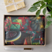 Ouderwetse nostalgische kerstmorgen tissuepapier (Geschenk)