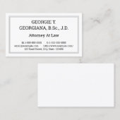 Ouderwetse, nostalgische stijl Visitekaartje (Voorkant / Achterkant)