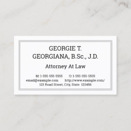 Ouderwetse, nostalgische stijl Visitekaartje