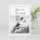 Ouderwetse ontwerp uitnodiging voor Californiëkwar (Staand voorkant)