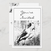 Ouderwetse ontwerp uitnodiging voor Californiëkwar (Voorkant / Achterkant)