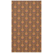 Ouderwetse oranje, paarse en gouden bloempatroon tafelkleed (Voorkant)