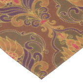 Ouderwetse oranje, paarse en gouden bloempatroon tafelkleed (Gekanteld)