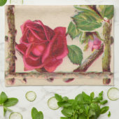 Ouderwetse oude roos rustieke Victoriaanse Antieke Theedoek (Gevouwen)