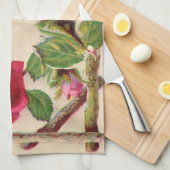 Ouderwetse oude roos rustieke Victoriaanse Antieke Theedoek (Quarter Fold)