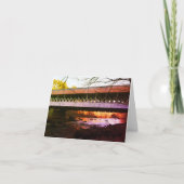 Ouderwetse overdekte brugnotitie Kaart (Voorkant)