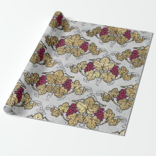 Ouderwetse Paris Bordeaux en Goud Wijn thema Cadeaupapier