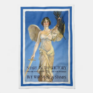 Ouderwetse patriotische vrouwelijke engel, Koop oo Theedoek